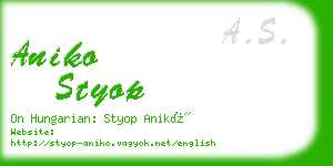 aniko styop business card